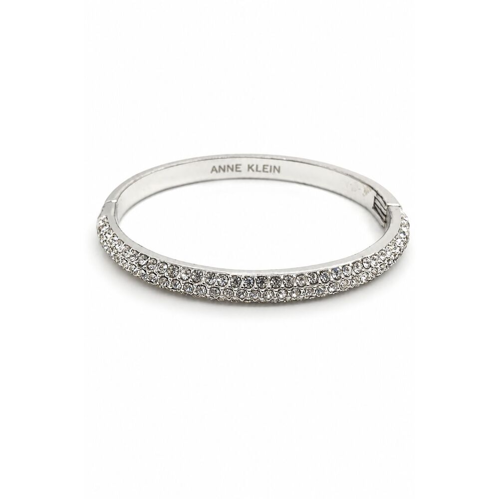 Anne Klein Bracelet Silver Tone Pave Crystal Rhinestone Wedding Evening